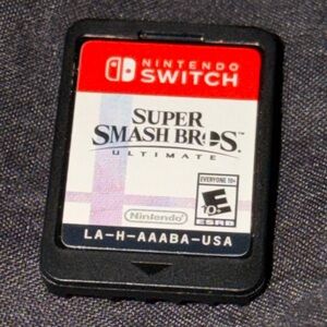 Nintendo Switch Super Smash Bros Video Game Cartridge No Case Or Manuals Works.